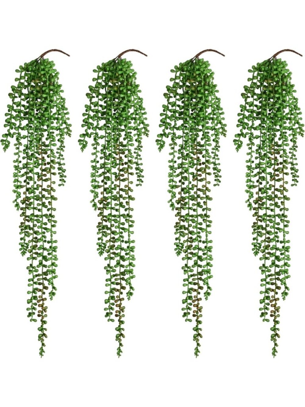 4Pcs Faux Hanging Plants for Home Decor, Lifelike Greenery Vines for Outdoors